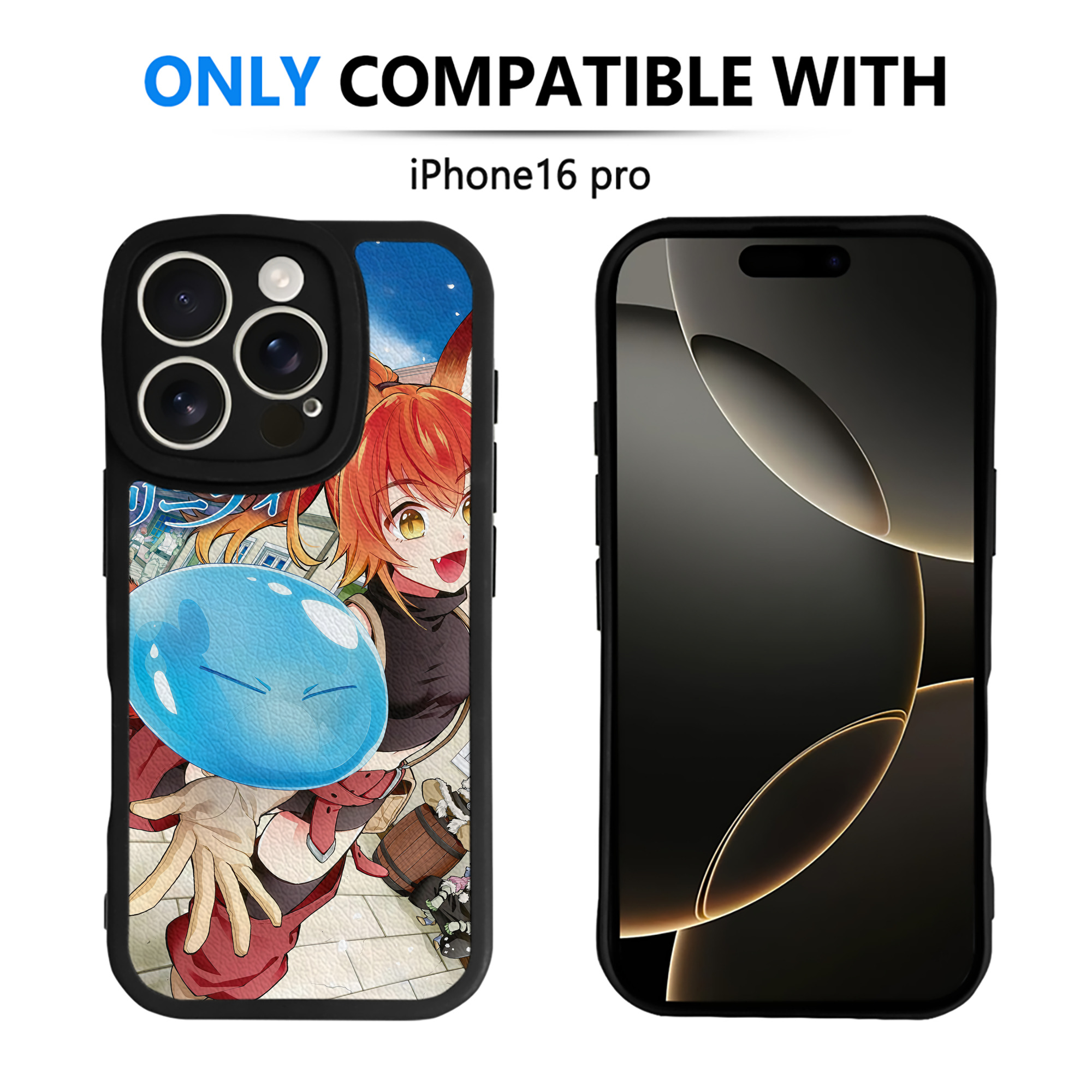 （画像用） 転スラ Regarding Reincarnated to Slime 【iPhone 16シリーズ対応】シリコンスマホケース（レザー調） 材質：シリコン